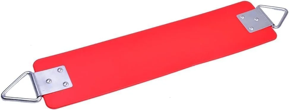 تاب بازی حیاطی برای کودکان و بزرگسالان با حلقه فلزی مثلثی، 2 زنجیر و قلاب (قرمز)