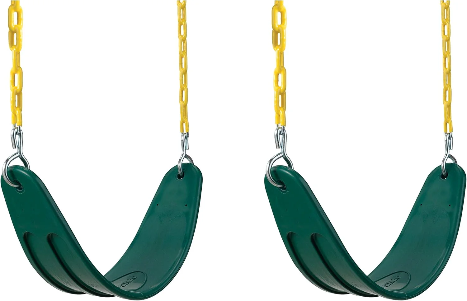 تاب بازی فوق سنگین Swing-N-Slide، مجموعه صندلی تاب فضای باز با زنجیرهای روکش دار و اتصالات سریع، سبز، بسته 2 عددی (WS 4773)