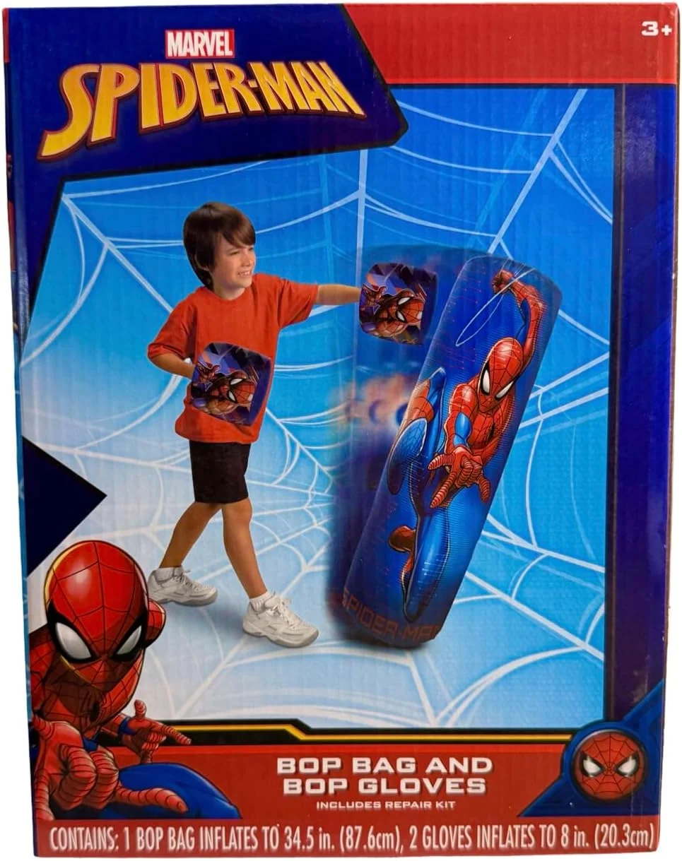 کیسه بوکس بادی مرد عنکبوتی به همراه دستکش - 90 سانتی متر