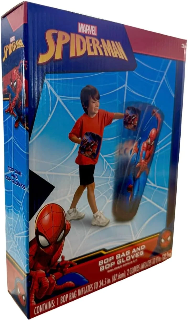 کیسه بوکس بادی مرد عنکبوتی به همراه دستکش - 90 سانتی متر