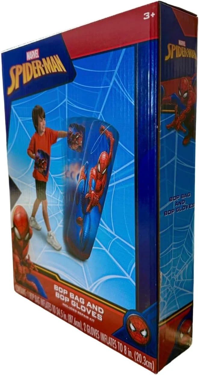 کیسه بوکس بادی مرد عنکبوتی به همراه دستکش - 90 سانتی متر