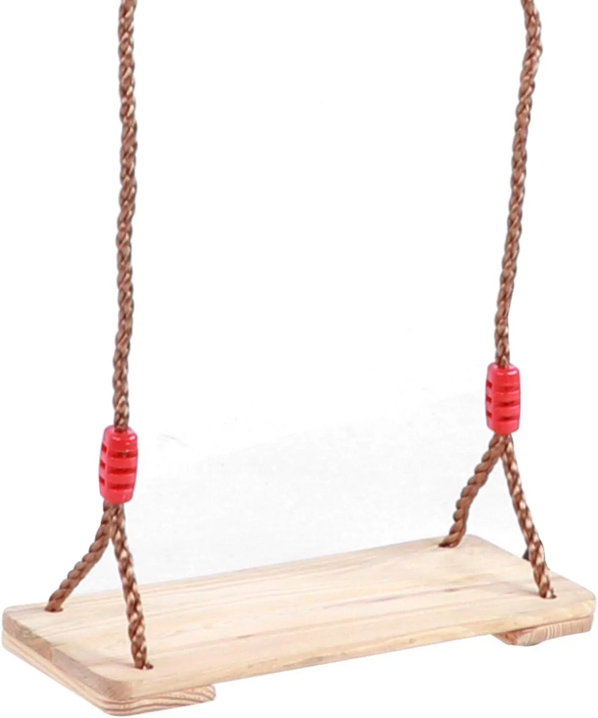 تاب چوبی شانریا، تاب سرپوشیده و فضای باز، صفحه تاب مجموعه لوازم جانبی، تاب چوبی آویزان برای حیاط باغ (متوسط، آبی)