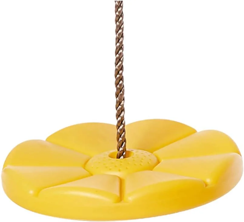 طناب تاب درختی با سکو برای کودکان (۹۰ کیلوگرم، زرد)