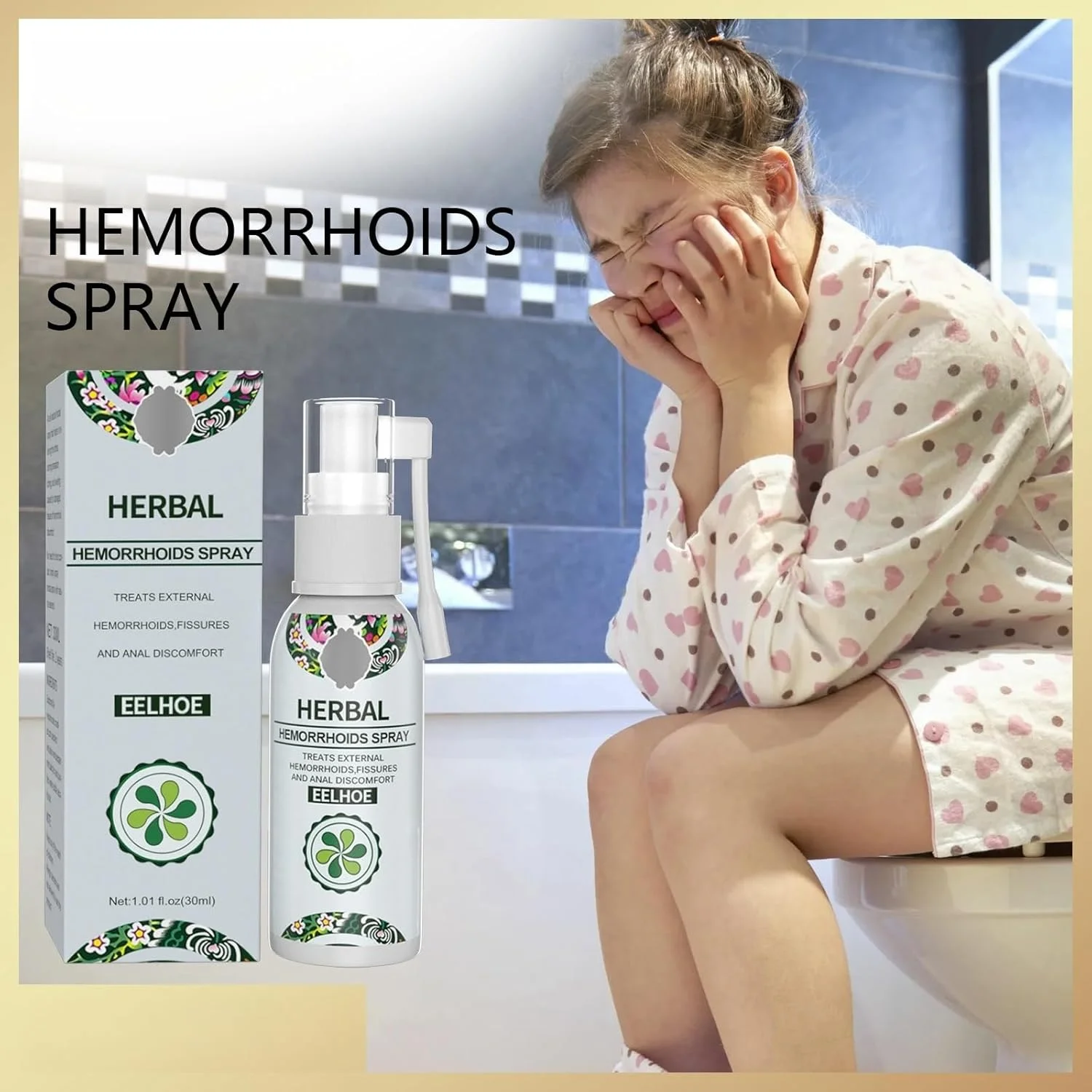 اسپری گیاهی برای تسکین بواسیر، 30 میلی لیتر، تسکین دهنده تورم و درد ناشی از بواسیر، کاهش طبیعی تورم و ناراحتی، بواسیر داخلی و خارجی
