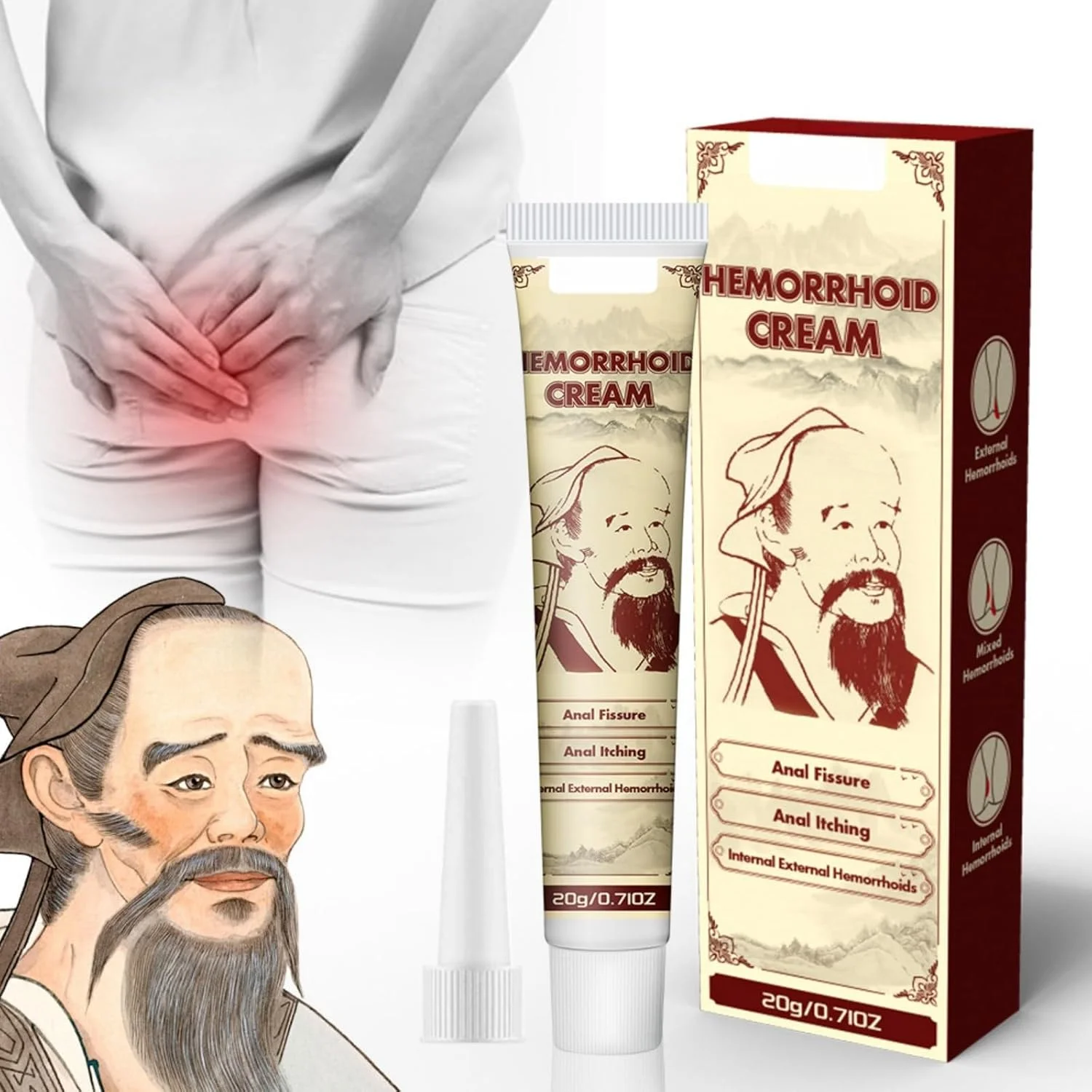 کرم 20 گرمی برای تسکین ، ژل گیاهی برای کاهش تورم، درد و خارش، درمان موثر و مراقبت ملایم