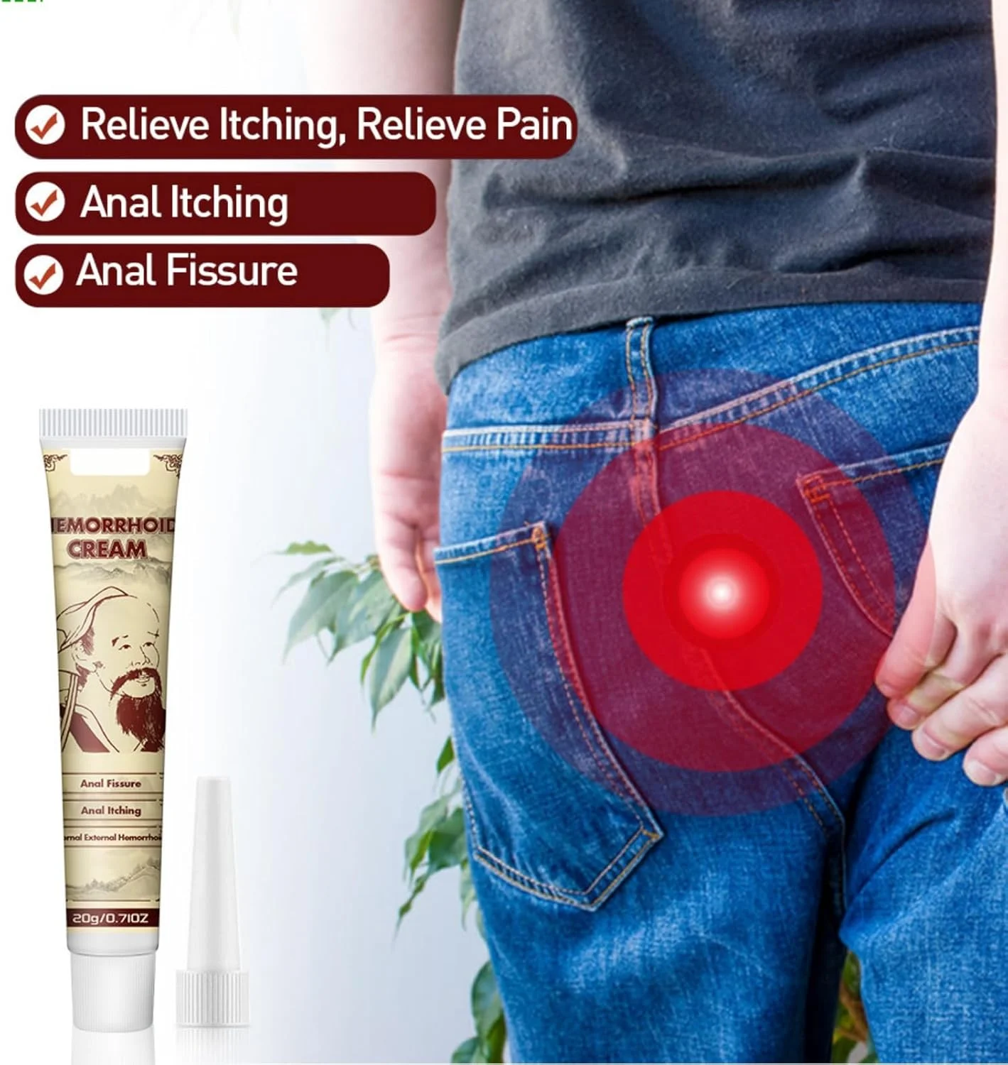 کرم 20 گرمی برای تسکین ، ژل گیاهی برای کاهش تورم، درد و خارش، درمان موثر و مراقبت ملایم