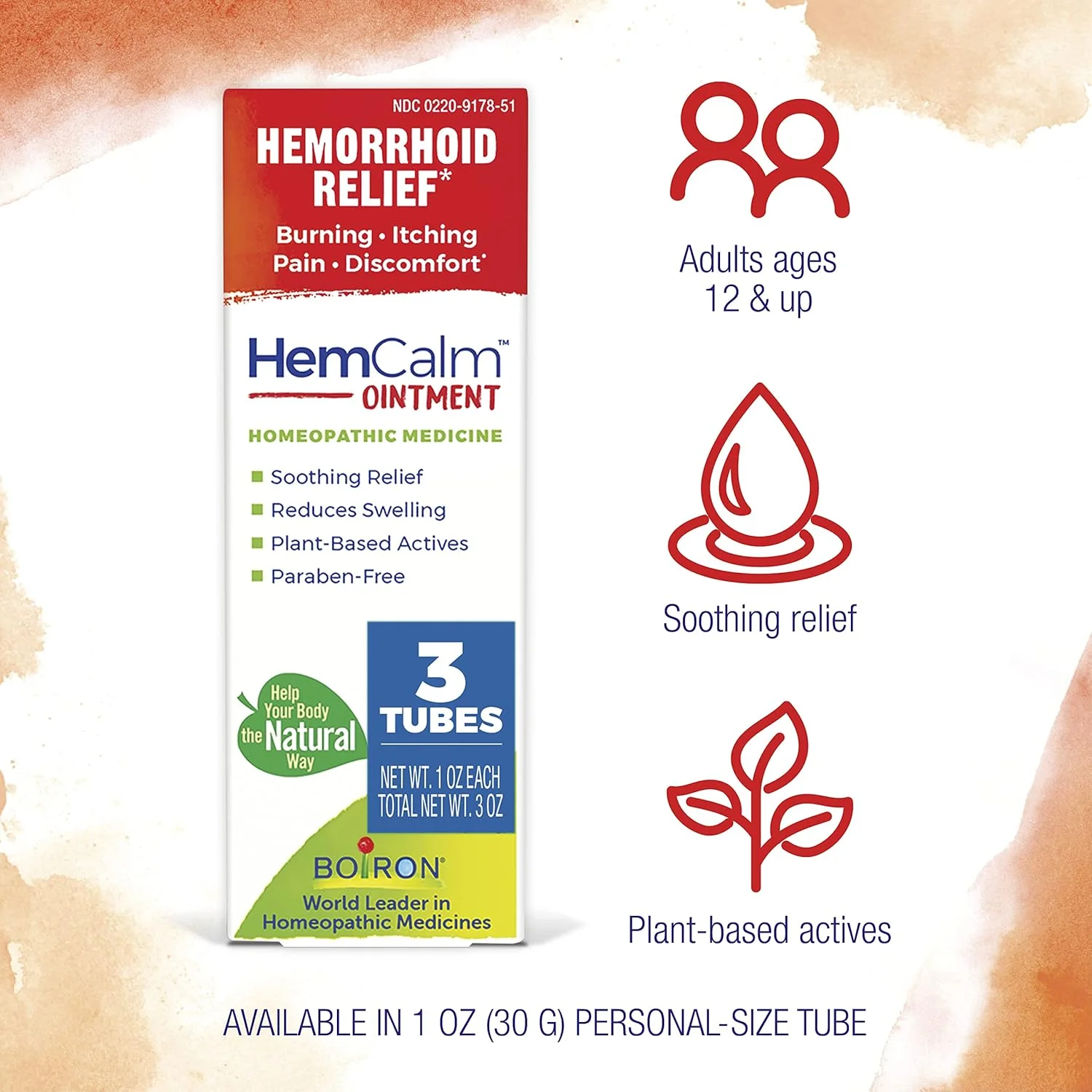 پماد هم‌کالم بورون برای تسکین درد، خارش، تورم یا ناراحتی ناشی از بواسیر - 85 گرم (بسته 3 عددی 28 گرمی)
