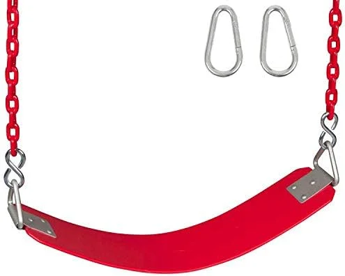 تاب بازی با قلاب فلزی قرمز، محدودیت وزن 300 کیلوگرم rbw13125rt. مجموعه کامل تاب بازی فوق العاده.