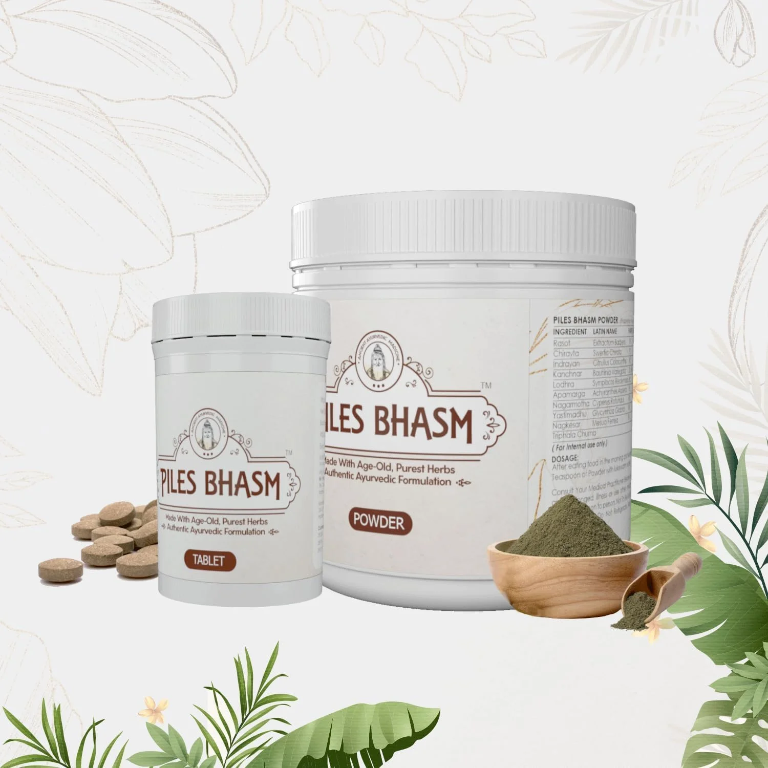 قرص بهاسم برای بواسیر، 450 عدد | پشتیبانی طبیعی برای بواسیر، شقاق و فیستول | تسکین سریع خونریزی، سوزش و درد | فرمول آیورودا