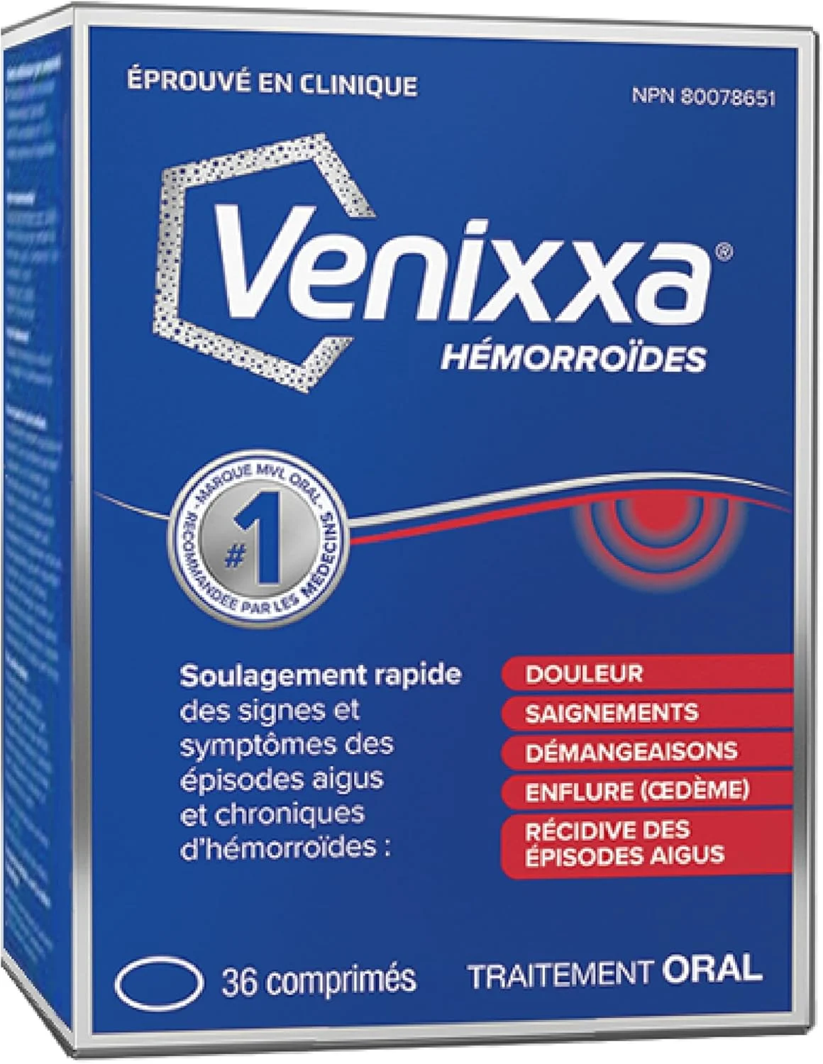 قرص ونیکسا 500 میلی گرم برای درمان هموروئید - 36 عددی