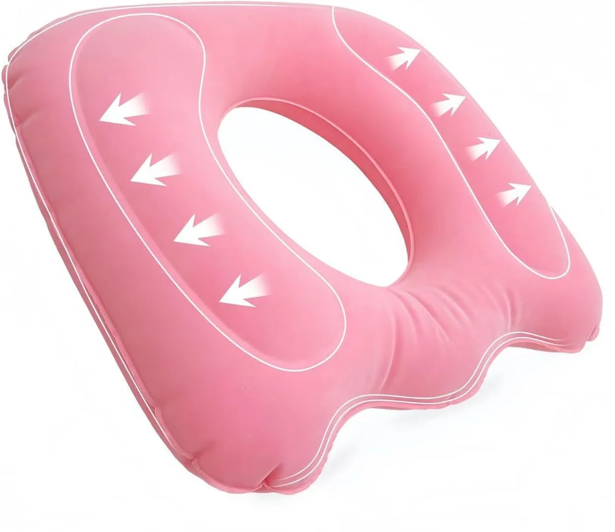 بالشتک بادی دوناتی Warmiehomy، بالش هموروئید قابل تنظیم برای درد دنبالچه، بالش نشیمن برای زخم بستر، سیاتیک، بالش بارداری، ملزومات بعد از زایمان، هواپیما، صورتی