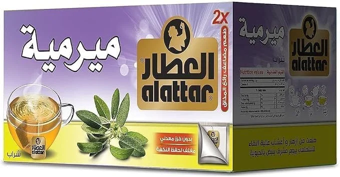 دمنوش مریم گلی علاطر – 20 عدد تی‌بگ | سلامتی گیاهی با مریم گلی طبیعی | پشتیبانی از هضم و آرامش و تسکین دهنده | مخلوط با مریم گلی معطر