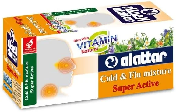 دمنوش ترکیبی سرماخوردگی و آنفولانزا العطار 20 عددی - ترکیب گیاهی فوق العاده فعال، غنی از ویتامین C طبیعی، تسکین سریع برای سرماخوردگی، سرفه و گرفتگی بینی