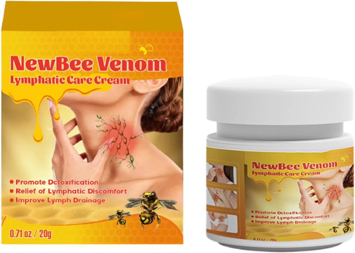 کرم کاهش تورم - کرم تسکین دهنده تورم 20 گرمی | لوسیون ملایم برای بهبودی زیر بغل، گردن، کبودی، ماساژ، پاها و گردن بانوان