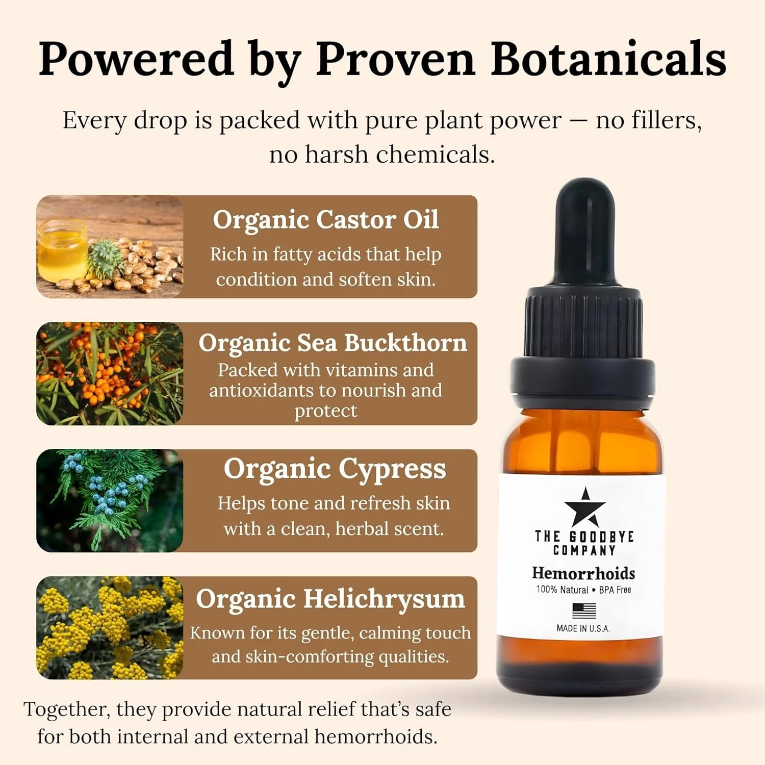 سرم گیاهی التیام بواسیر The Goodbye Company، کاملا طبیعی