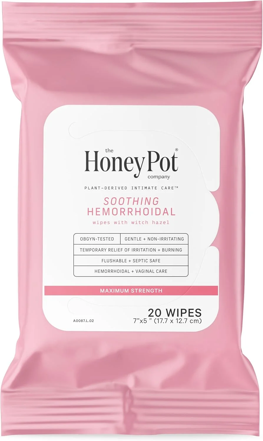 دستمال مرطوب التیام بخش فندق افسونگر برای بانوان هانی پات - ملزومات پس از زایمان - ملزومات دوران بارداری - متعادل کننده PH - قابل شستشو - کیت پس از زایمان