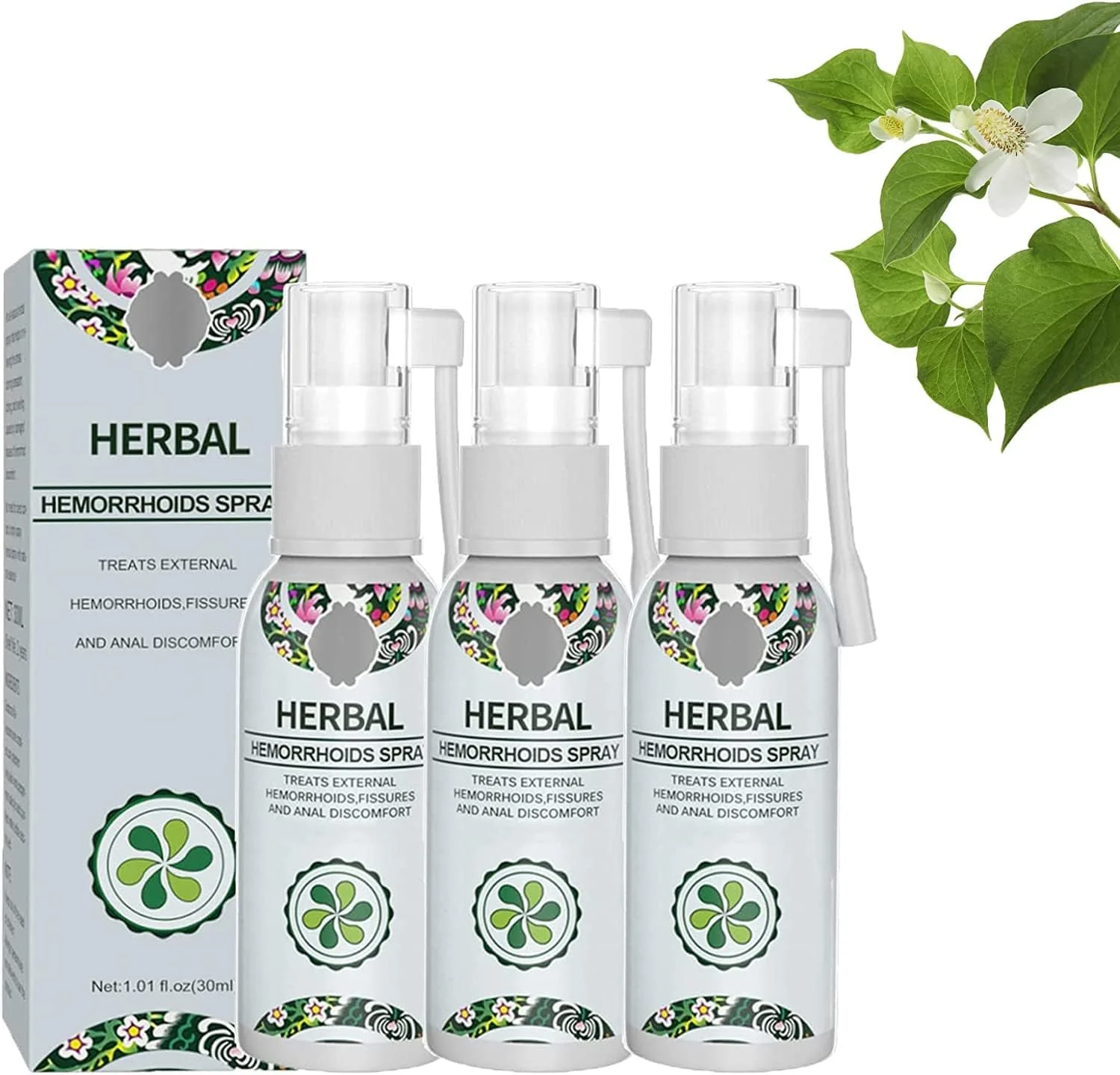 اسپری گیاهی هموروئید هموکر، اسپری گیاهی طبیعی هموروئید، اسپری درمان و رفع هموروئید برای تسکین و آرامش هموروئید خارجی (3 عدد)