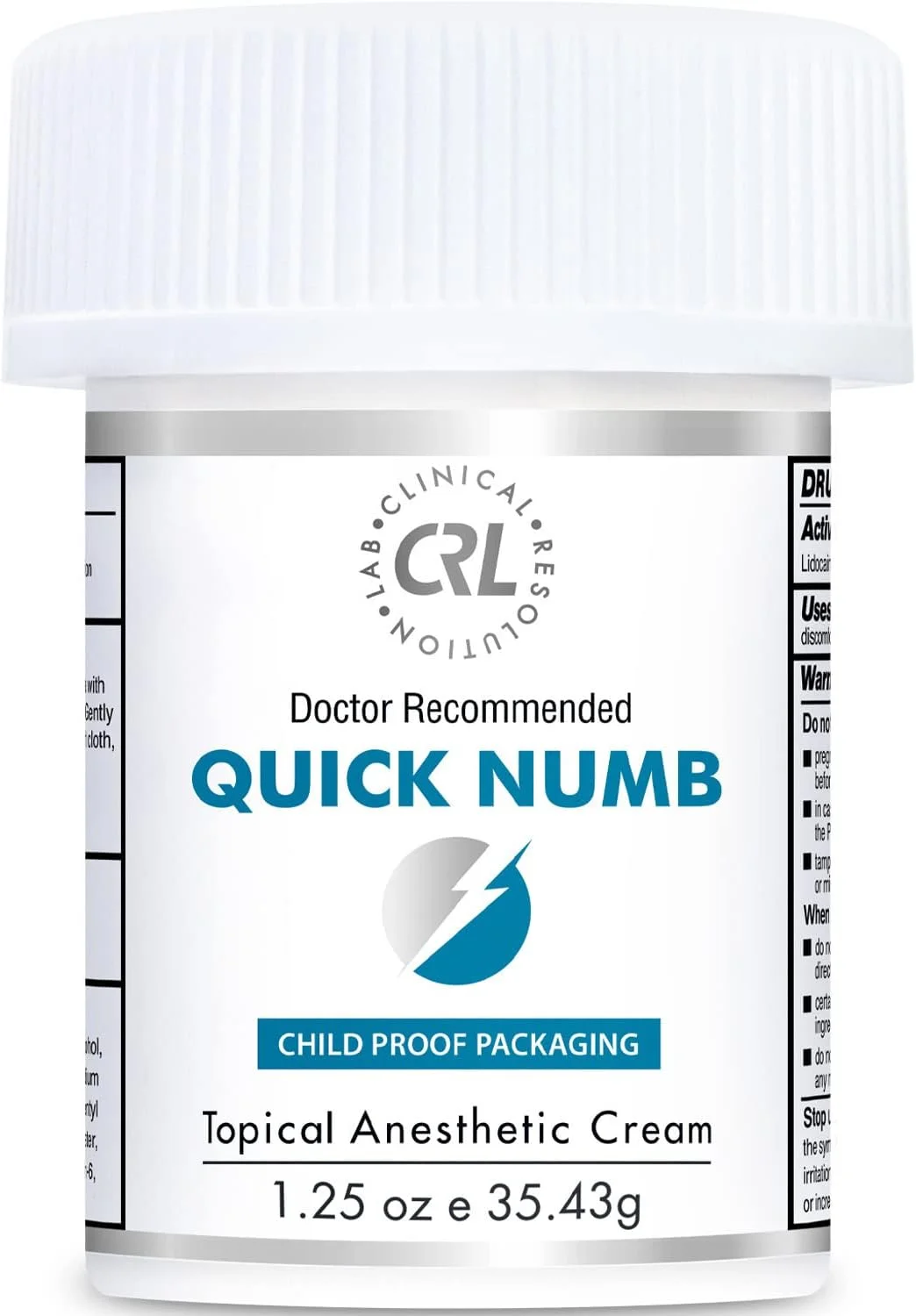 کرم بی حسی موضعی لیدوکائین 5% برای تسکین سریع درد، 35 گرم، کرم بی حس کننده قوی با نفوذ عمیق با آلوئه ورا، ویتامین E، لسیتین و درب مقاوم در برابر کودک