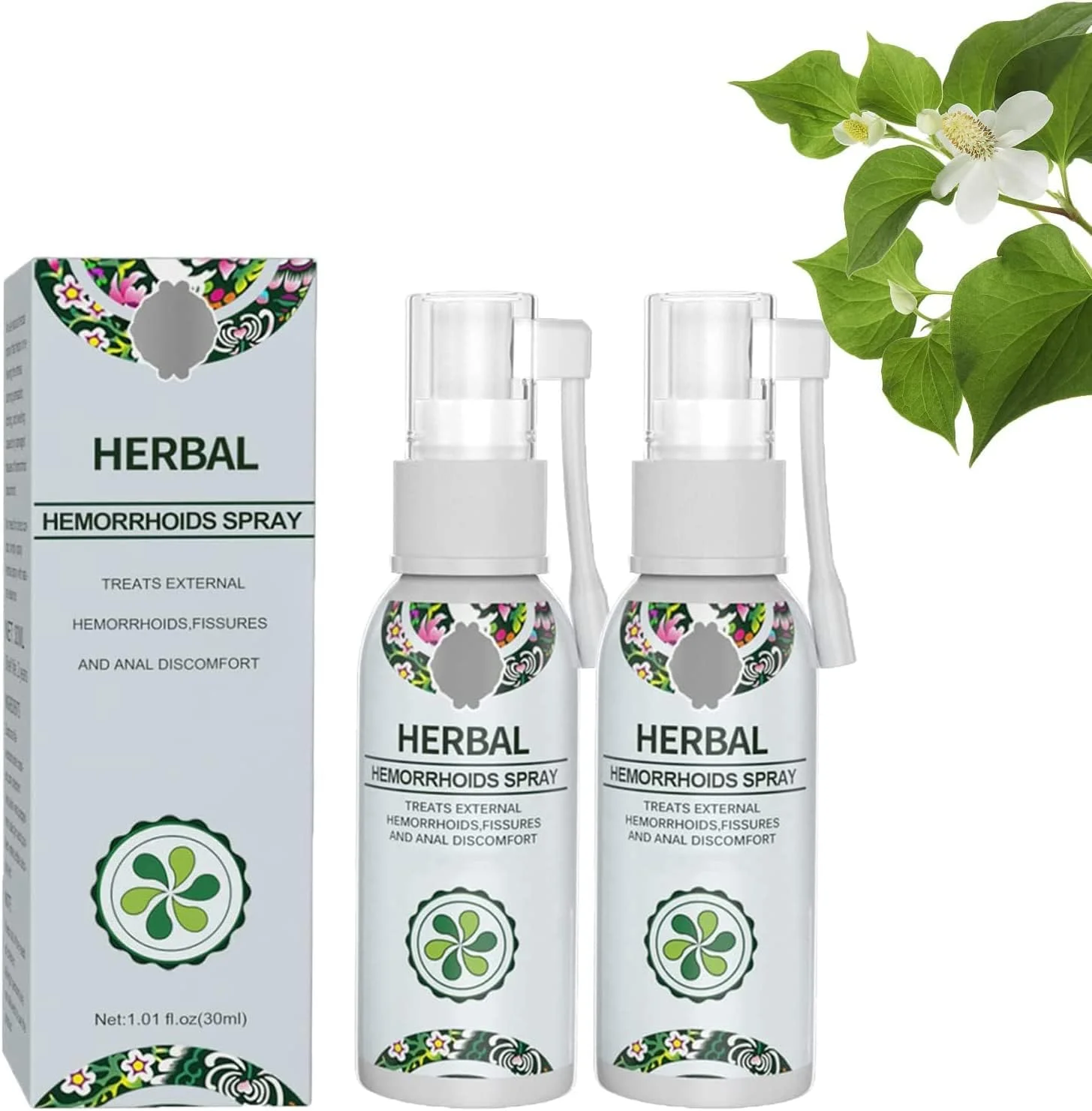 اسپری گیاهی هموکِر برای رفع علائم بواسیر، اسپری گیاهی طبیعی، اسپری تسکین دهنده و التیام بخش (2 عدد)