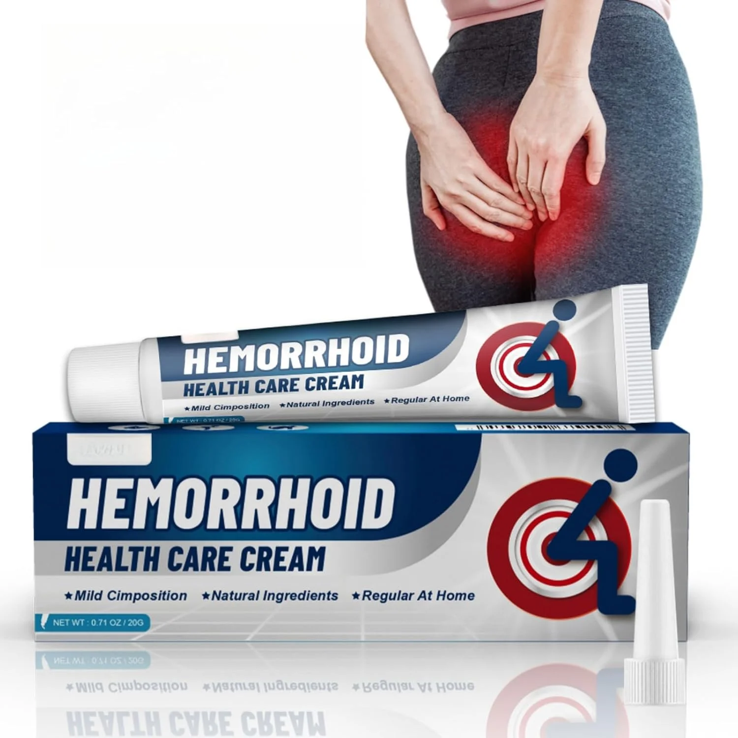کرم مراقبت از هموروئید 20 گرم - تسکین دهنده و آرام بخش برای هموروئید، رفع خارش، درد و تورم، ایجاد راحتی برای هموروئید خارجی و داخلی، برای مراقبت فوری و بهبودی