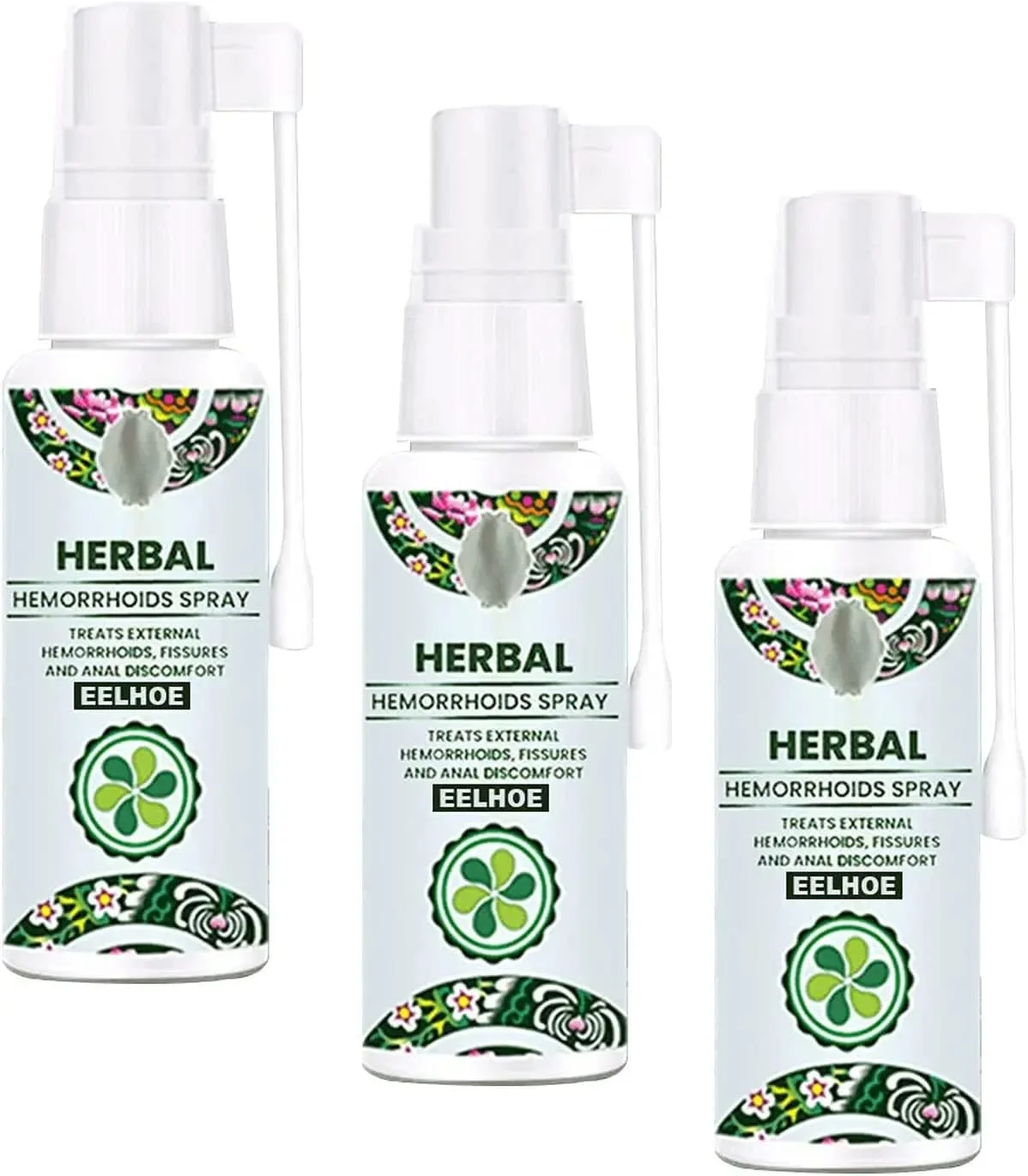 اسپری گیاهی طبیعی بواسیر کره ای 3 عددی، تسکین سریع بواسیر و شقاق مقعد، فرمول 100% طبیعی برای تسکین بواسیر خارجی، آرام بخش خارش و سوزش (رنگ: 30 میلی لیتر)