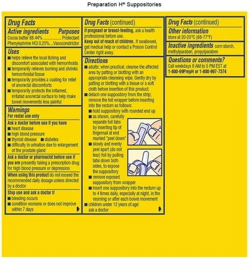 شیاف های ضد بواسیر، 12 عددی (بسته 2 عددی)
