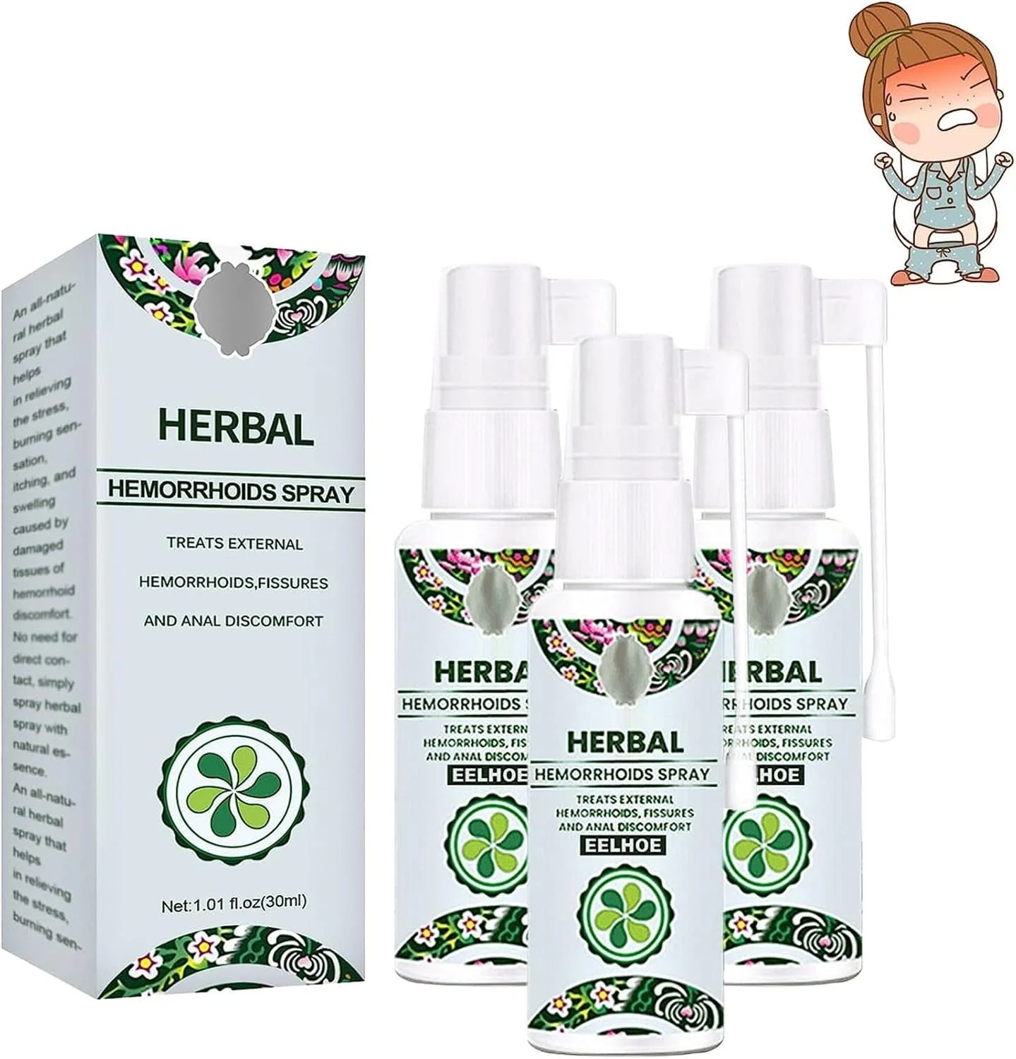 اسپری گیاهی طبیعی برای ، 3 عدد اسپری گیاهی طبیعی برای ، اسپری سریع الاثر ، مراقبت از بدن و ضد خارش، تسکین دهنده تورم (3 عدد) (سایز