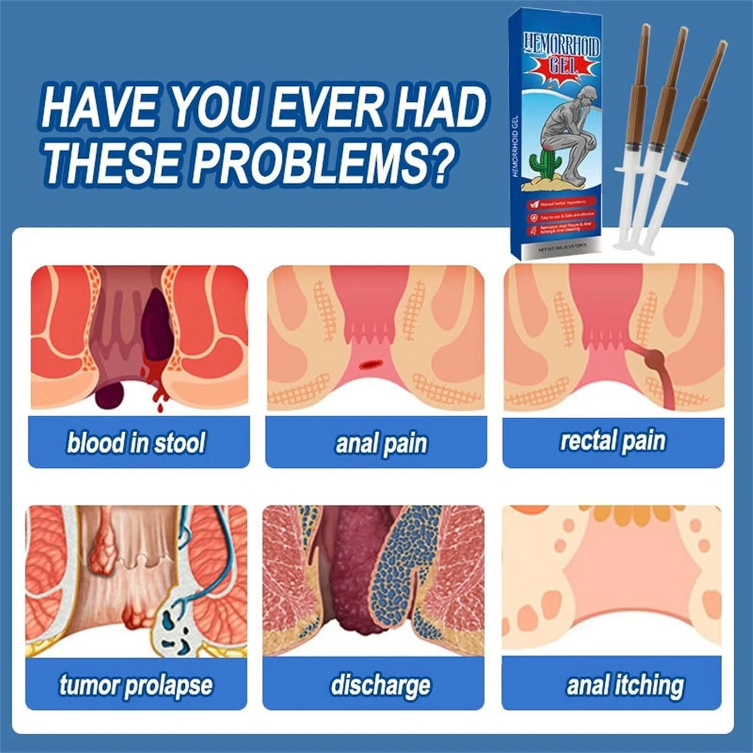 ژل هموروئید گیاهی، تسکین دهنده هموروئید داخلی و خارجی، شیاف هموروئید، ایجاد حس خنکی سریع، ملایم و غیر تحریک کننده (2 عدد)