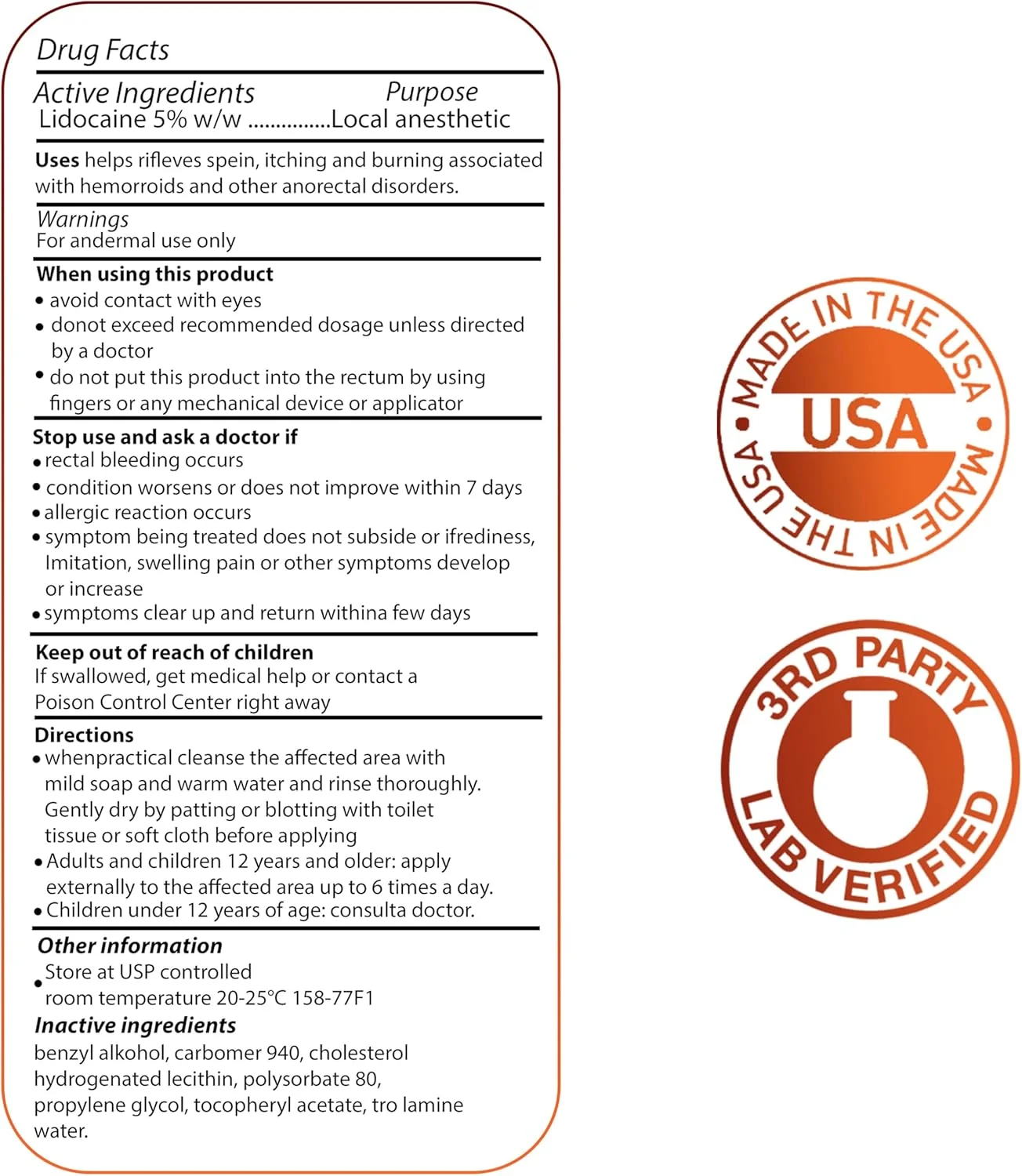 کرم بی حس کننده موضعی قوی MOHNARK حاوی لیدوکائین 5%، به همراه ویتامین E | تسکین درد، خارش، سوزش و سایر اختلالات مقعدی | تیوپ 30 گرمی کرم لیدوکائین 5%