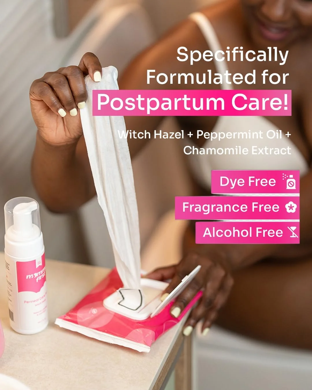 مجموعه فوم ترمیم کننده پس از زایمان فندق افسونگر + پدهای خنک کننده پرینه | ملزومات بعد از زایمان | تسکین هموروئید | 24 پد فندق افسونگر + اسپری فوم 148 میلی لیتری | تسکین و التیام پس از زایمان