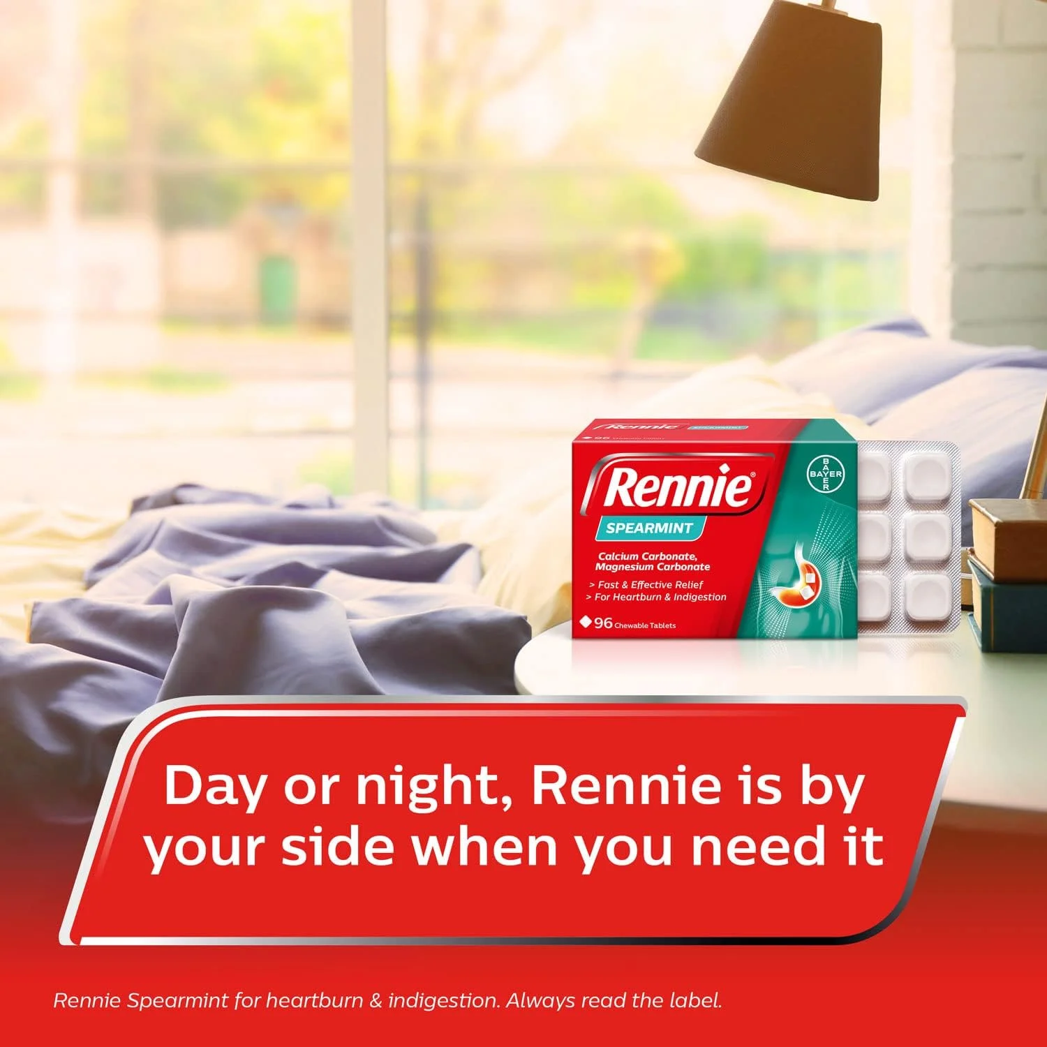 قرص های ضد اسید رنی، با طعم نعناع، تسکین سوزش سر دل و سوء هاضمه، تسکین سریع و موثر ریفلاکس اسید، 4 بسته 96 عددی قرص های ضد اسید رنی، با طعم نعناع، تسکین سوزش سر دل و سوء هاضمه، تسکین سریع و موثر ریفلاکس اسید، 4 بسته 96 عددی