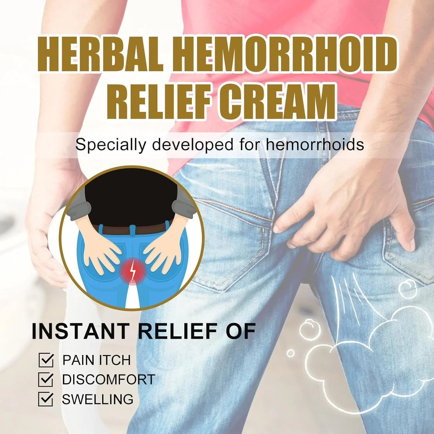 کرم بواسیر، پماد بواسیر، محصول گیاهی مراقبت از بدن برای زنان و مردان 20 گرم