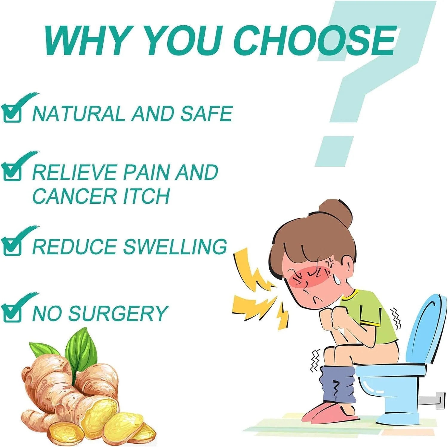 کرم درمان موثر هموروئید برای شقاق داخلی و خارجی، تسکین تورم، خارش، درد و ناراحتی، ژل تسکین دهنده و التیام بخش برای مراقبت از مقعد (2 عدد)