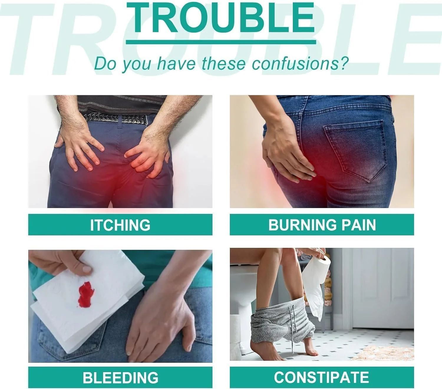 کرم درمان موثر هموروئید برای شقاق داخلی و خارجی، تسکین تورم، خارش، درد و ناراحتی، ژل تسکین دهنده و التیام بخش برای مراقبت از مقعد (2 عدد)