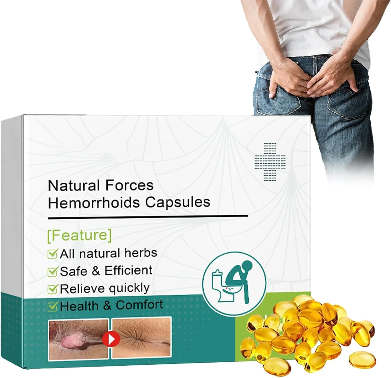 کپسول های رفع کننده ، کپسول های طبیعی برای تسکین ، مراقبت موثر، برای مراقبت و بهبود (1 بسته)