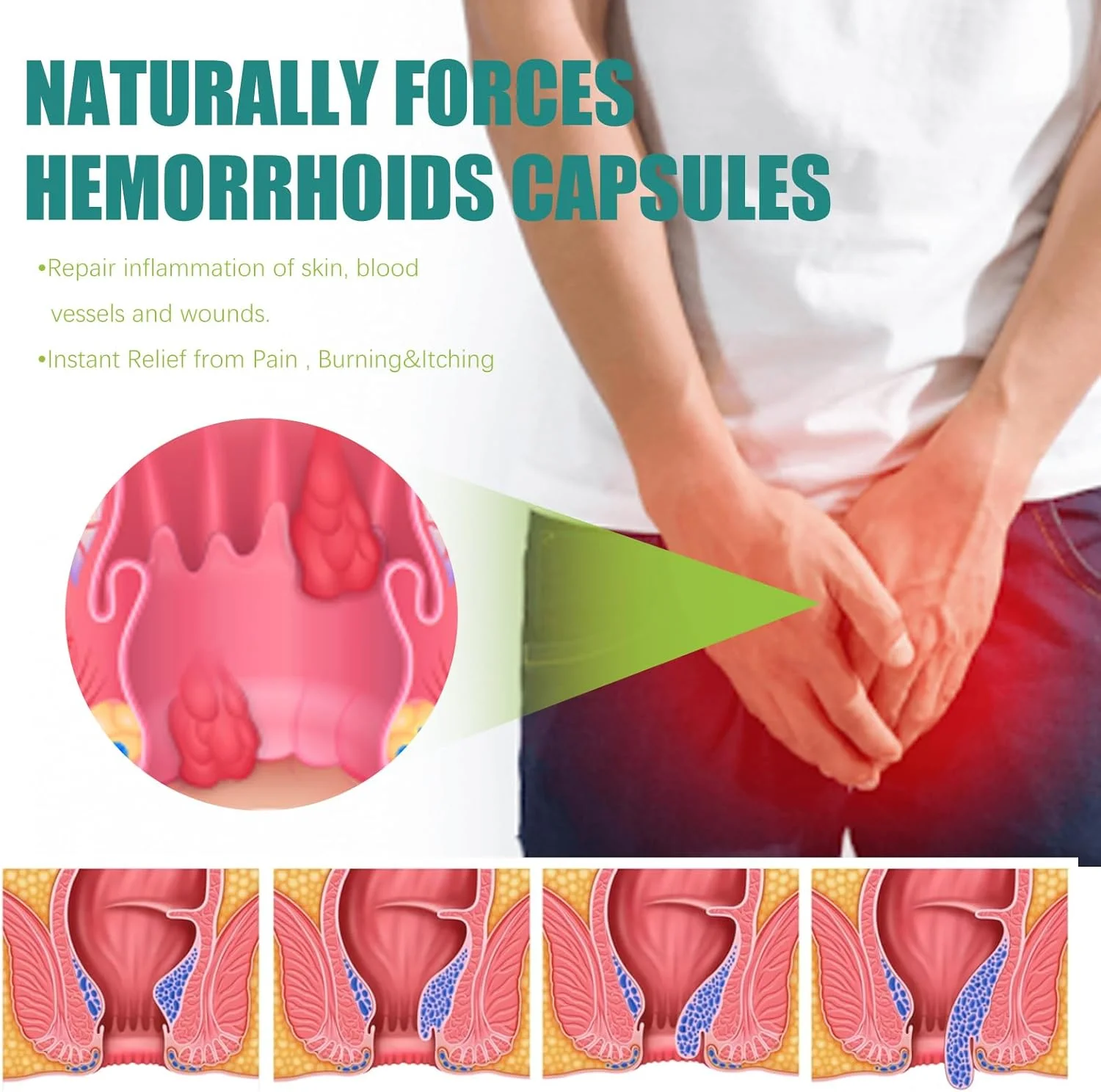 کپسول های رفع کننده ، کپسول های طبیعی برای تسکین ، مراقبت موثر، برای مراقبت و بهبود (1 بسته)