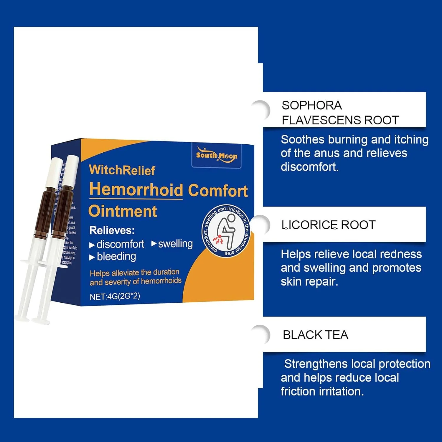 شیاف بواسیر – پماد بواسیر حاوی ریشه سوفورا و شیرین بیان، تسکین دهنده پوست، خنک کننده، جذب سریع، 2 عدد شیاف