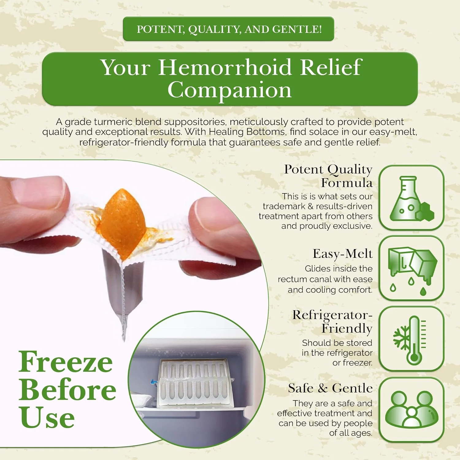 شیاف فیشر | فرمولاسیون تخصصی برای خونریزی مقعدی ناشی از شقاق، بواسیر، اسهال و یبوست | ساخته شده با کورکومین طبیعی و عصاره زردچوبه | 16 عدد