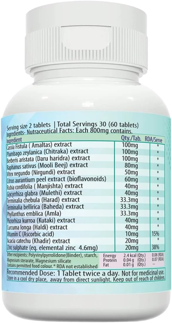 قرص برای تسکین سریع | پشتیبانی از بواسیر، شقاق، فیستول، التهاب | رفع یبوست 60 قرص