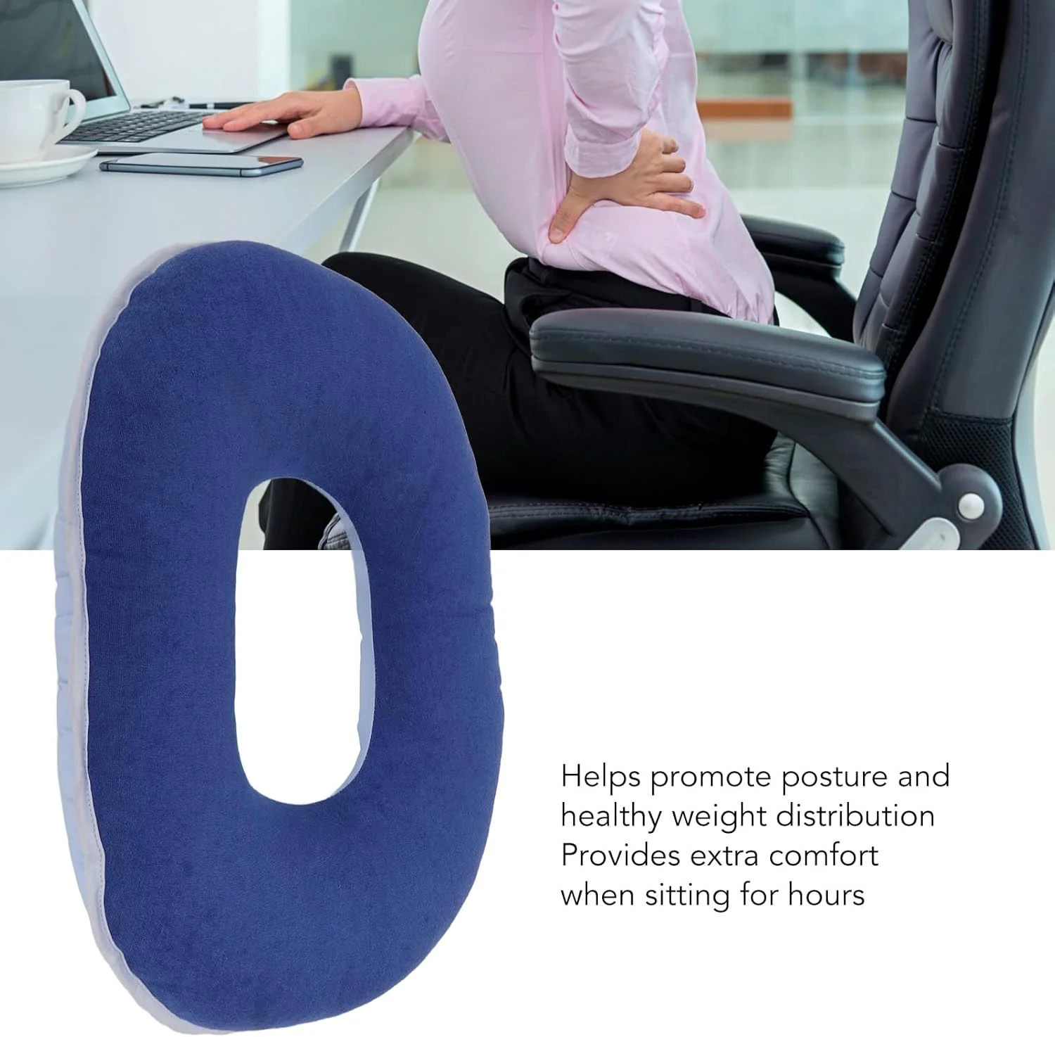 بالشتک دوناتی، بالشت هموروئید نرم و قابل تنفس پهن شده و قابل حمل، ضخیم شده برای درد دنبالچه در دوران بارداری