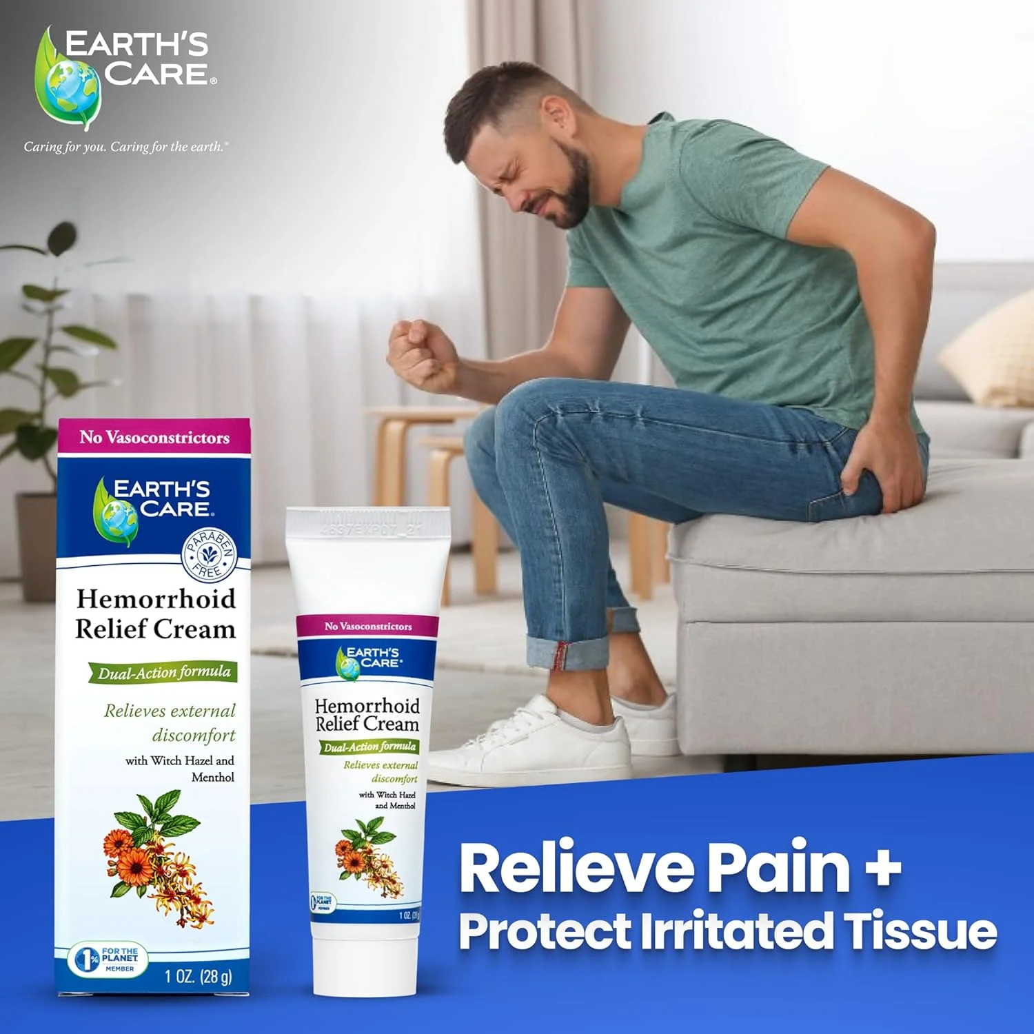 کرم مراقبت از زمین - درمان برای تسکین بواسیر 28 گرمی