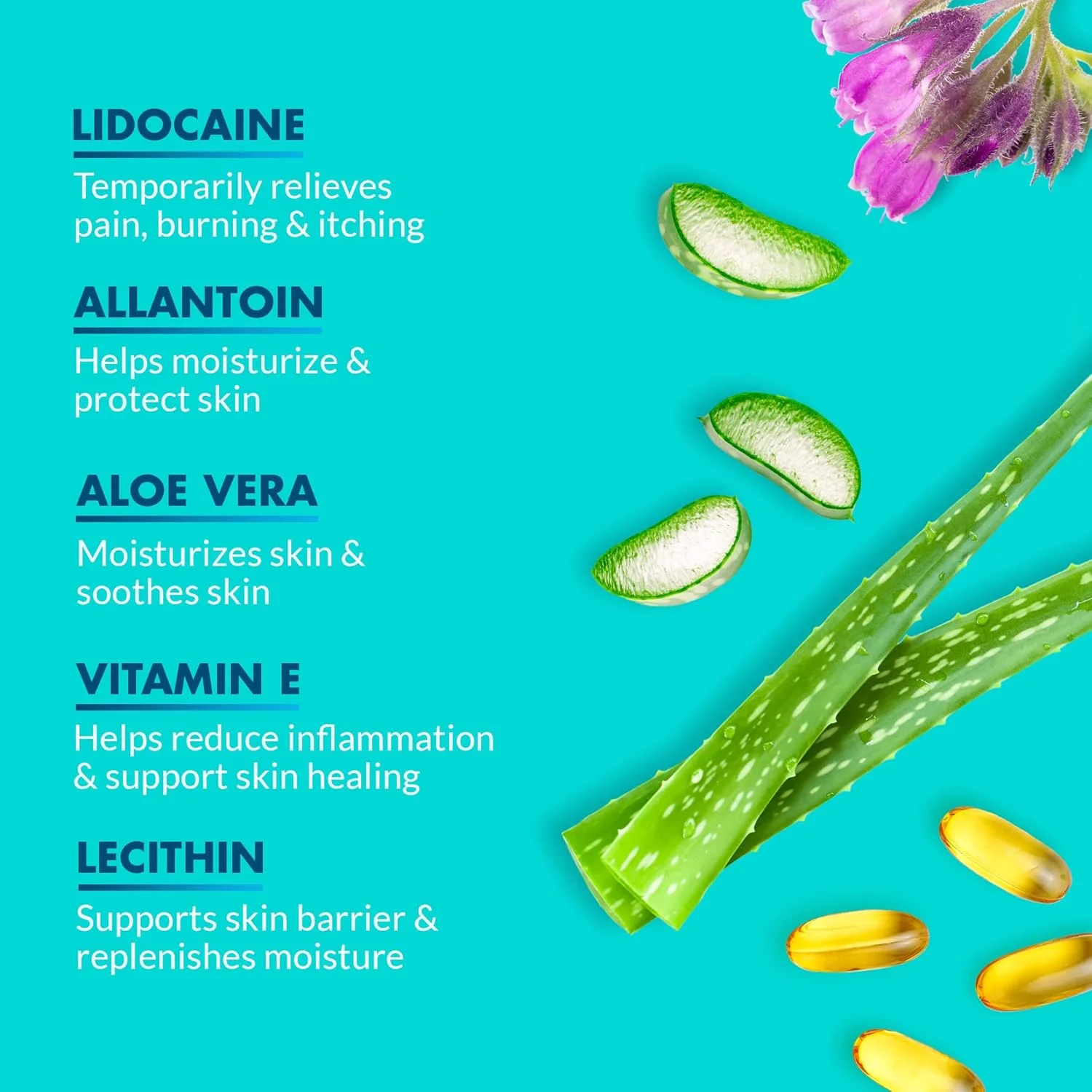 کرم بی‌حسی لیدوکائین 5% Ebanel، کرم تسکین درد و خارش، بسته 5 عددی کرم بی‌حس کننده موضعی لیدوکائین با حداکثر قدرت به همراه ویتامین E برای مصارف موضعی و مقعدی، درمان هموروئید