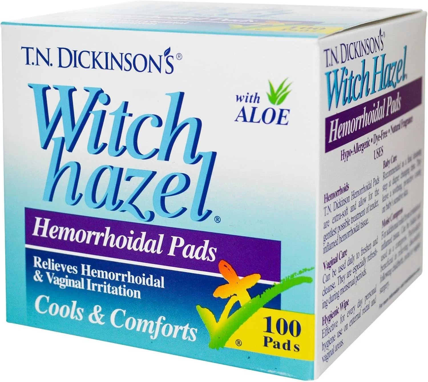 پدهای التیام بخش حاوی فندق افسونگر و آلوئه ورا