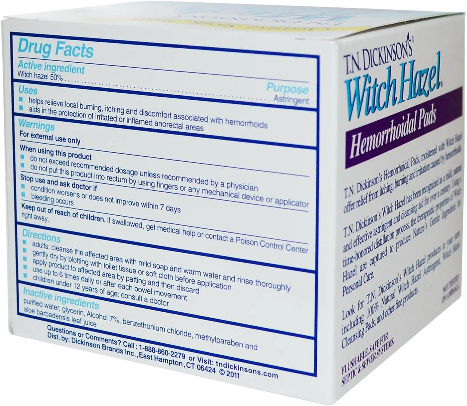 پدهای التیام بخش حاوی فندق افسونگر و آلوئه ورا