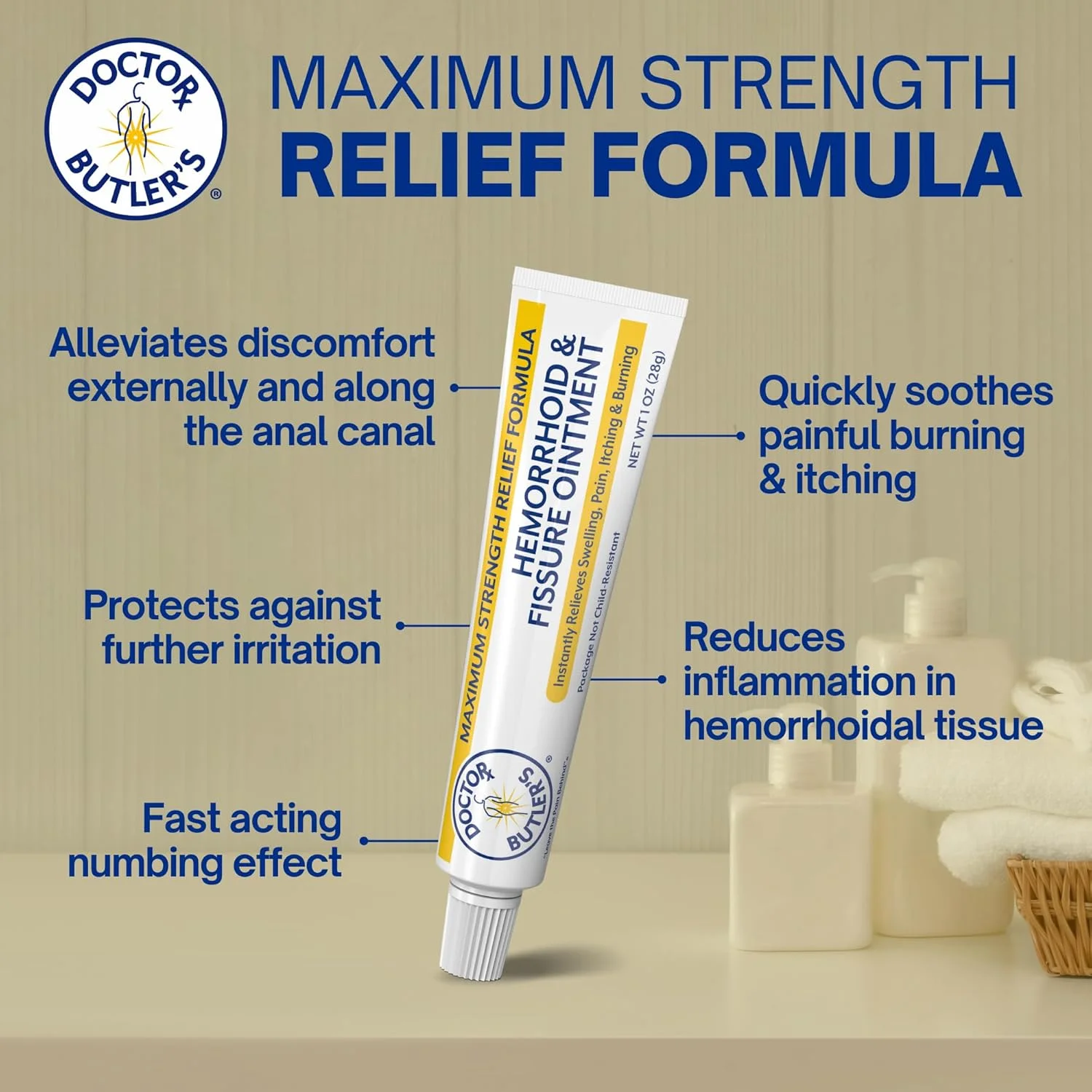 پماد بواسیر و شقاق دکتر باتلر (28 گرم)