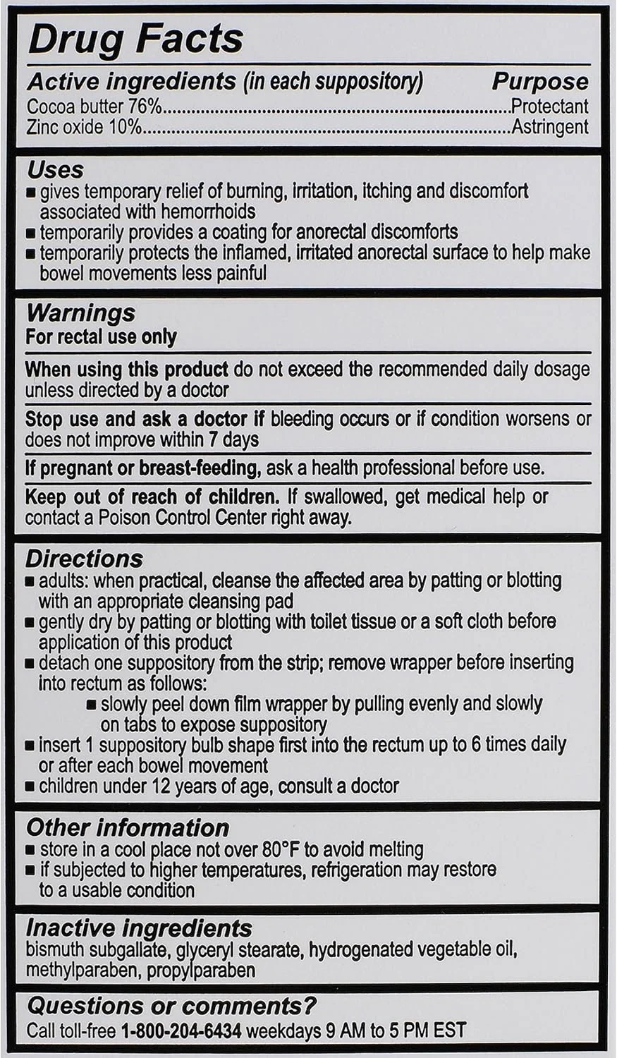 شیاف هموروئید Calmol 4، بسته 24 عددی، توصیه شده توسط پزشکان برای تسکین سوزش و تحریک ناشی از اختلالات آنورکتال