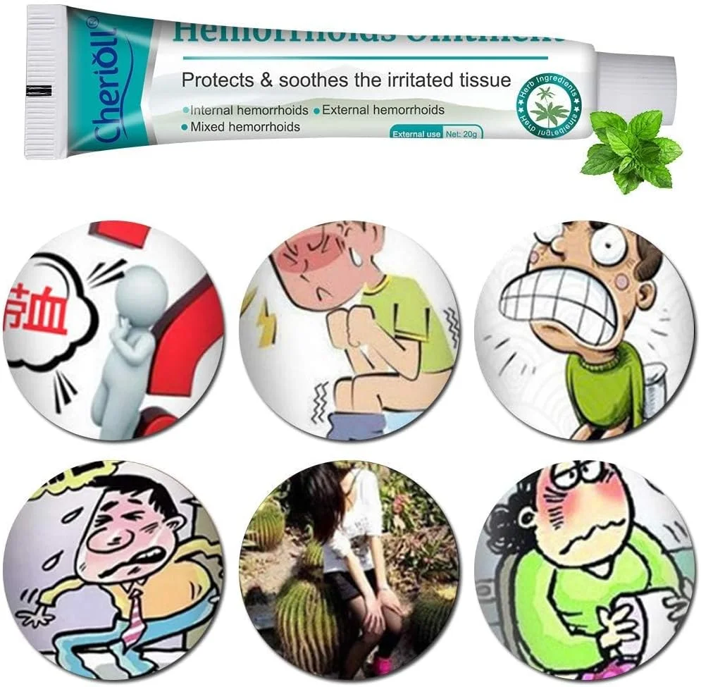 کرم درمان هموروئید Cherioll، درمان بواسیر - کرم تسکین دهنده با قدرت حداکثر، طبیعی برای التیام، برای شقاق و خونریزی هموروئید، کرم تسکین دهنده سریع درد طبیعی 20 گرم * 2 (تیوب کمکی 4 عدد)