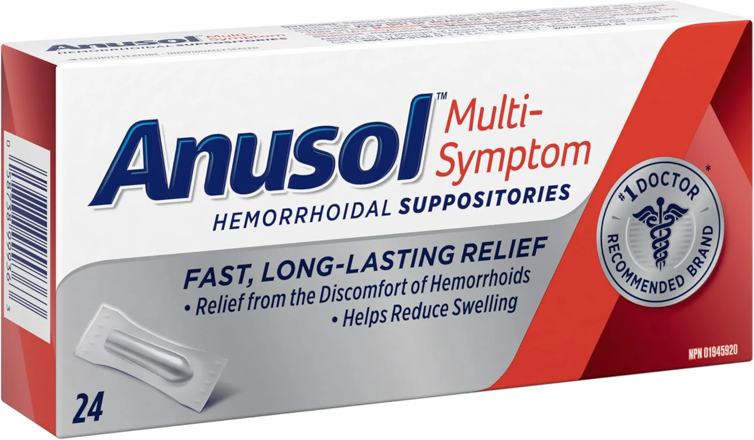 شیاف مقعدی آنوسول معمولی 24 عددی