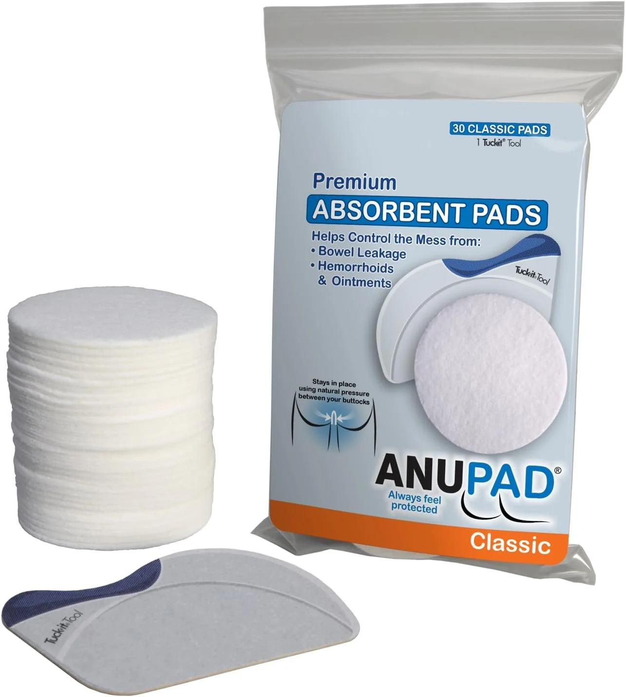 جلوگیری از کثیف شدن لباس زیر در اثر استفاده از کرم های بواسیر، محافظت از لباس زیر، قابل استفاده با پماد، شامل ابزار کمکی (بسته 30 عددی)