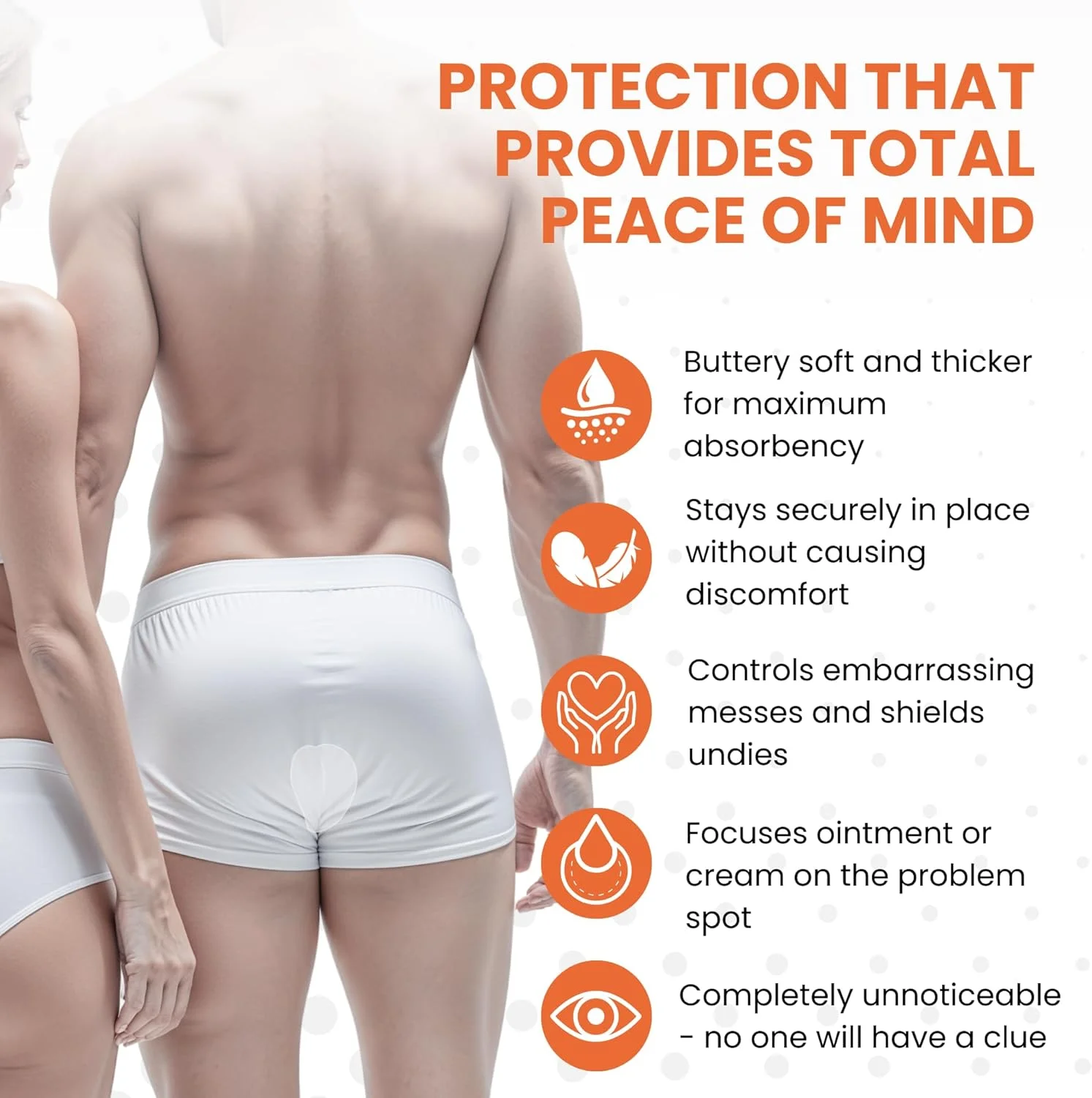 جلوگیری از کثیف شدن لباس زیر در اثر استفاده از کرم های بواسیر، محافظت از لباس زیر، قابل استفاده با پماد، شامل ابزار کمکی (بسته 30 عددی)